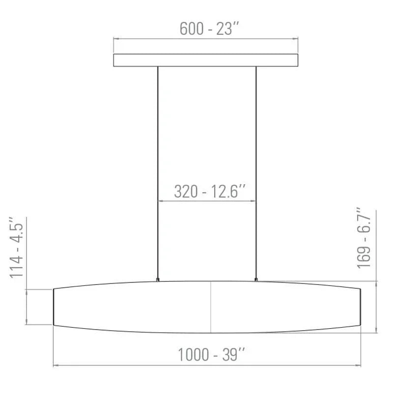 10 HEURES 10 Colonne 100 Horizontal Pendant Light | All Square Lighting