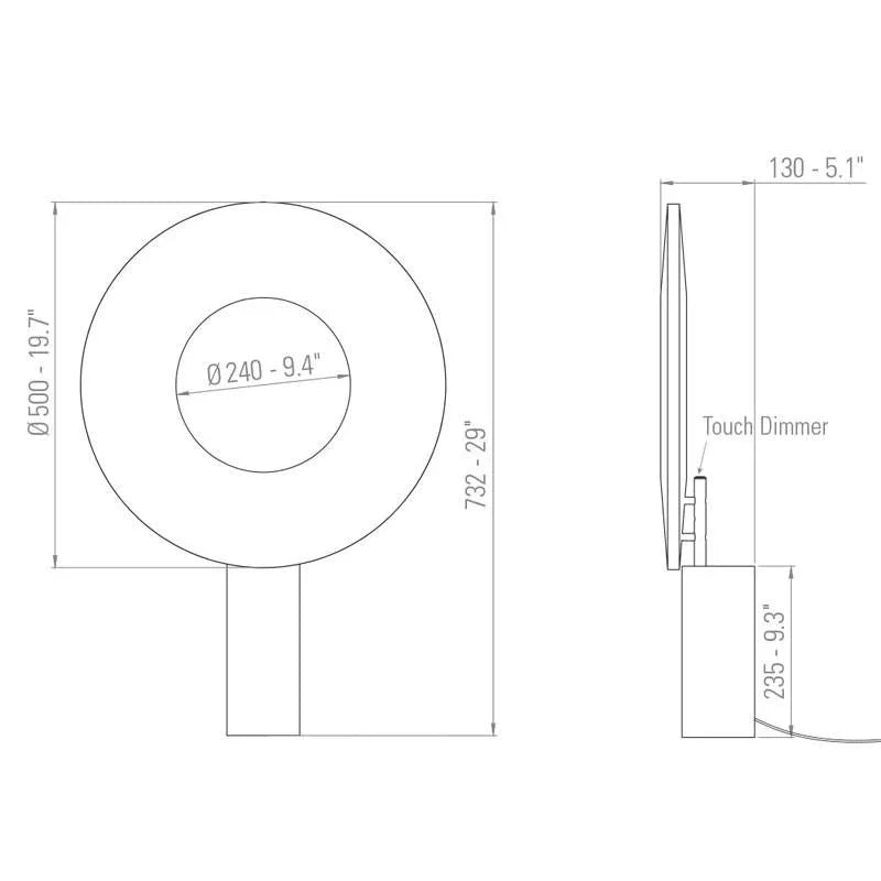 10 HEURES 10 Iris 50 Table Lamp | All Square Lighting