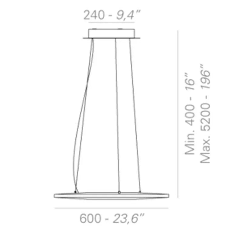 10 HEURES 10 Iris 60 Horizontal Pendant Light | All Square Lighting