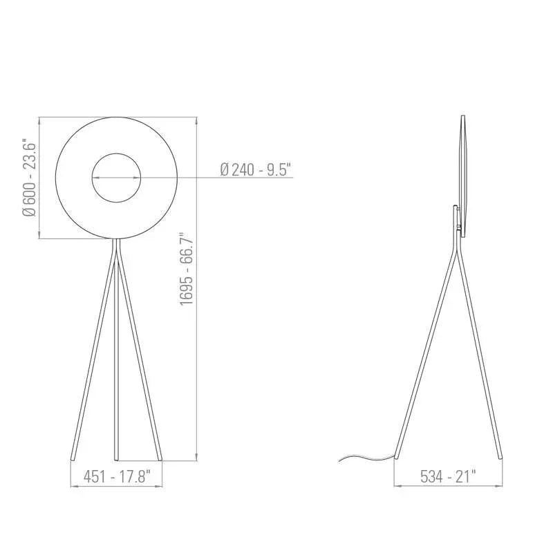 10 HEURES 10 Iris 60 Tripod Floor Lamp | All Square Lighting