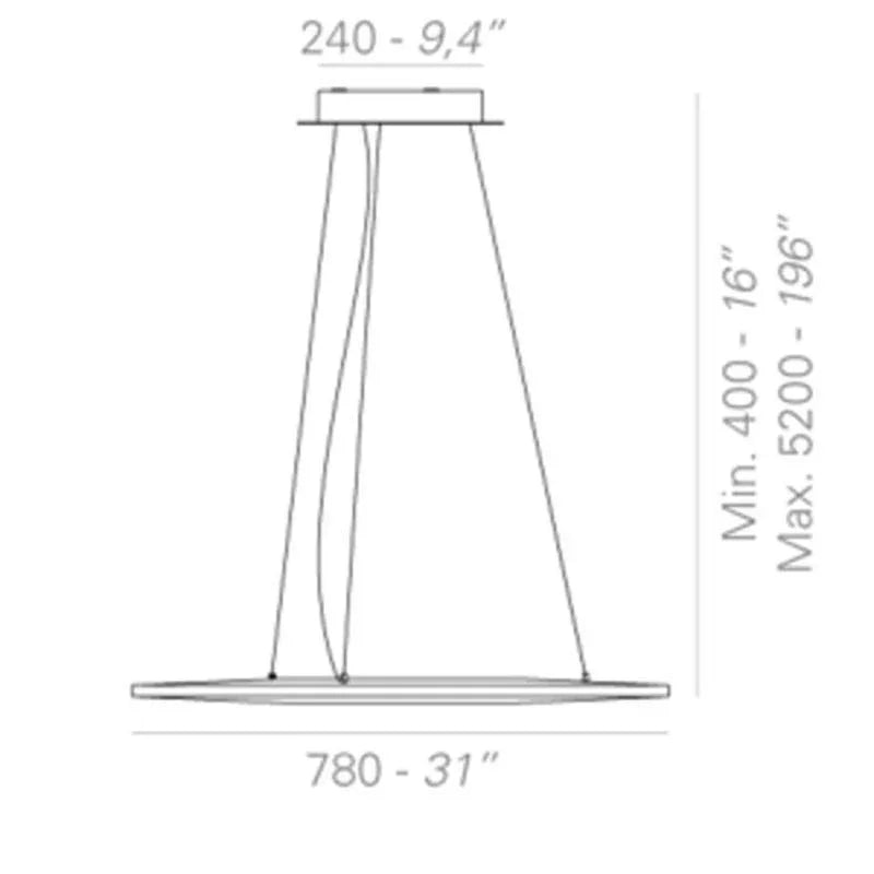 10 HEURES 10 Iris 80 Horizontal Pendant Light | All Square Lighting