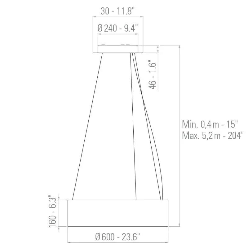 10 HEURES 10 Ronde 60 Pendant Light | All Square Lighting