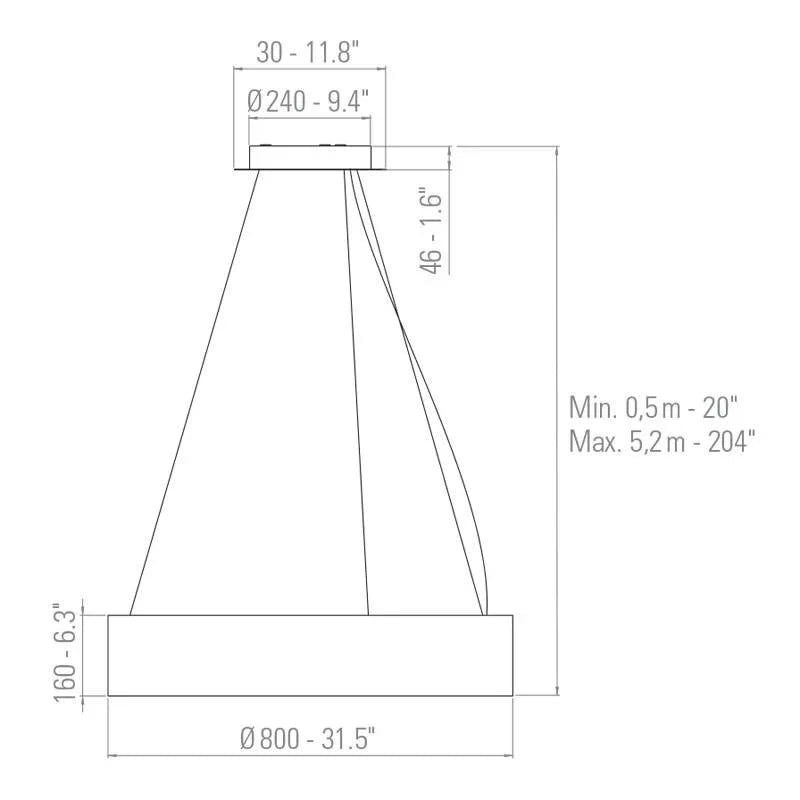 10 HEURES 10 Ronde 80 Pendant Light | All Square Lighting