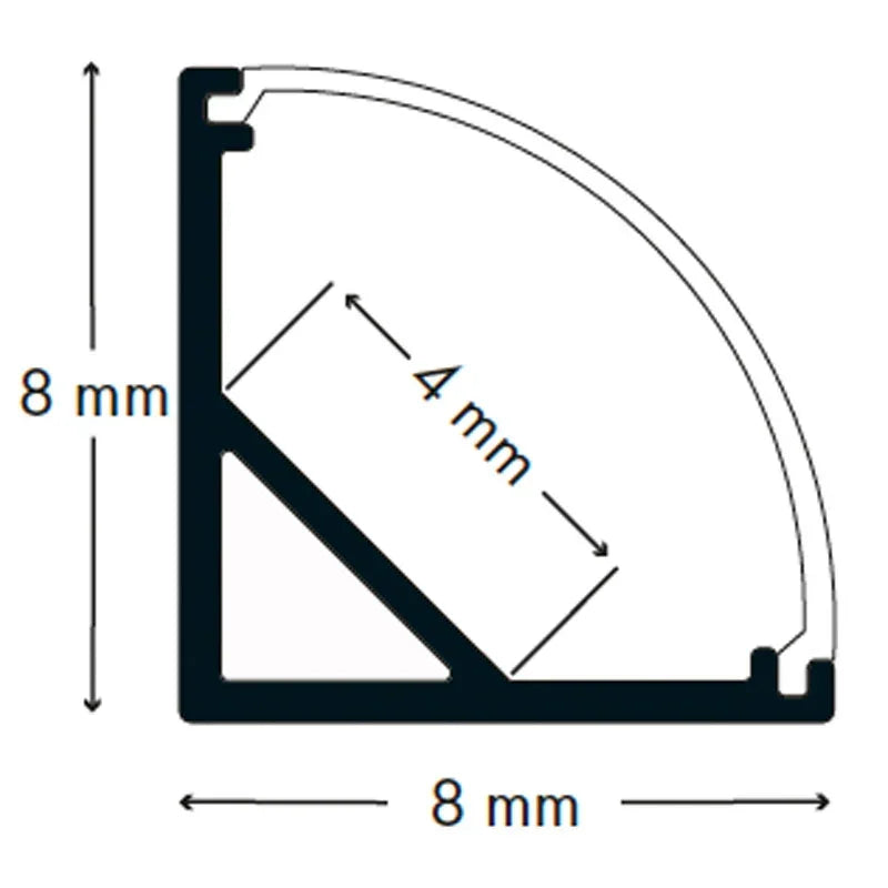 100% Light UK Micro 45° LED Profile | All Square Lighting