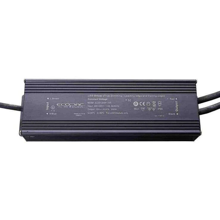 100% Light UK 200W 24V Dimmable IP66 LED Driver | All Square Lighting