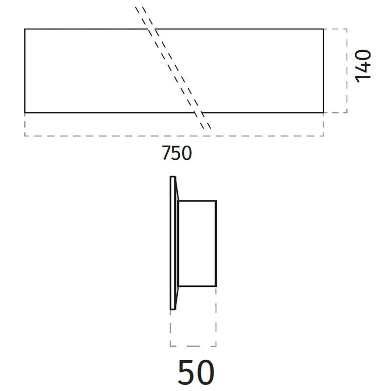 100% Light UK 2421C LED Wall Light | All Square Lighting