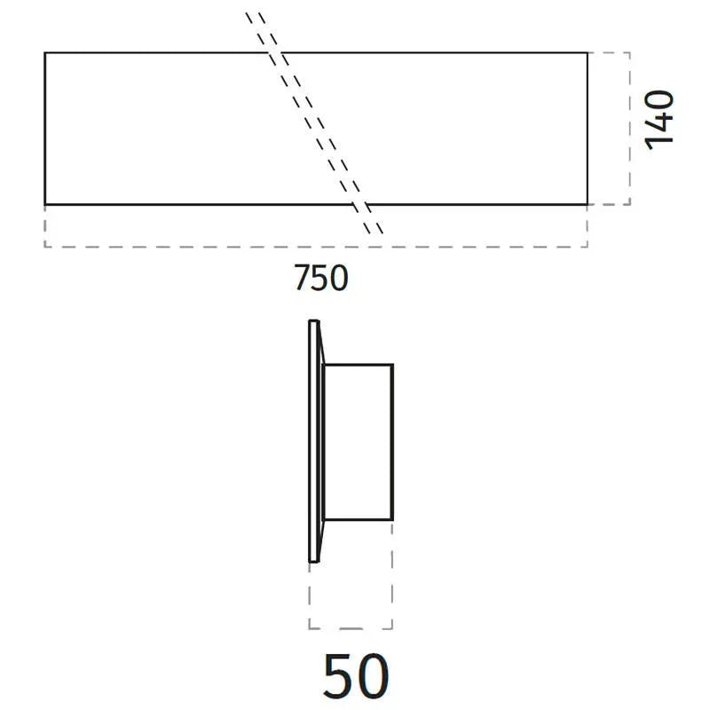 100% Light UK 2421C LED Wall Light | All Square Lighting