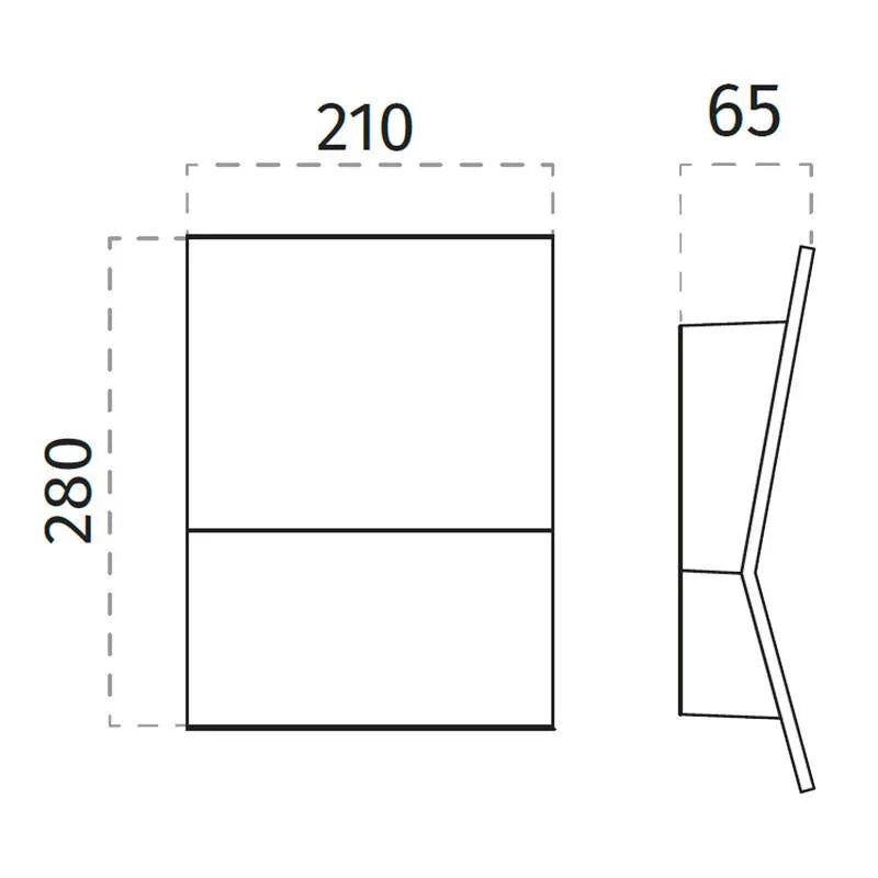 100% Light UK 2474 LED Wall Light | All Square Lighting