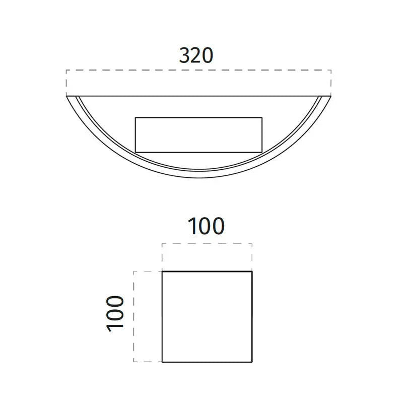 100% Light UK 2483A LED Wall Light | All Square Lighting