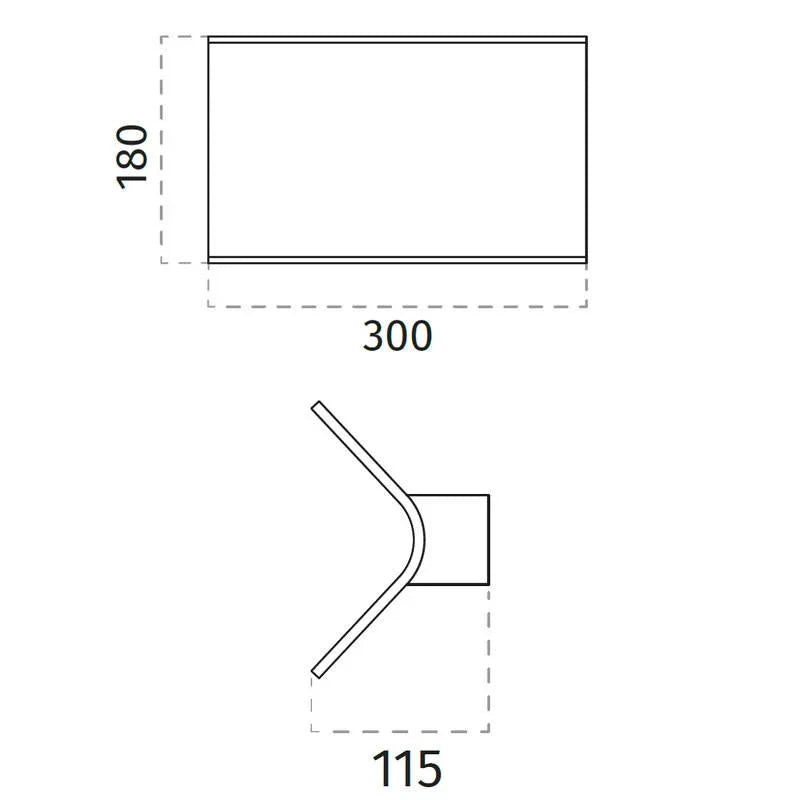 100% Light UK 2497 LED Wall Light | All Square Lighting