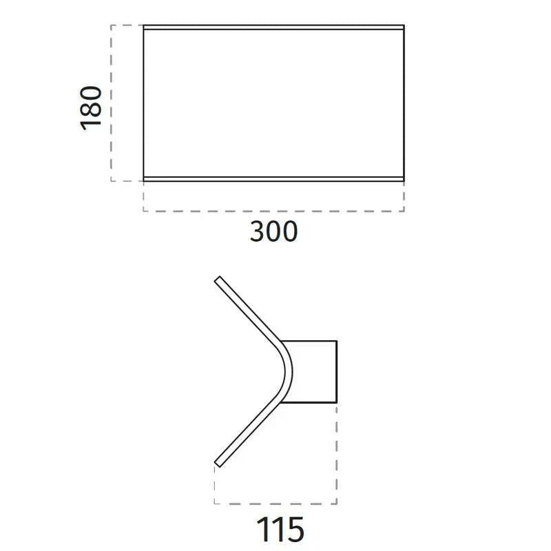 100% Light UK 2497 LED Wall Light | All Square Lighting
