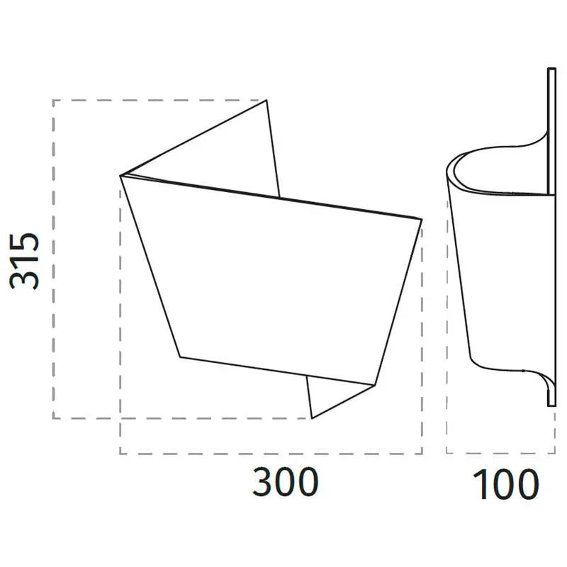 100% Light UK 2498 LED Wall Light | All Square Lighting