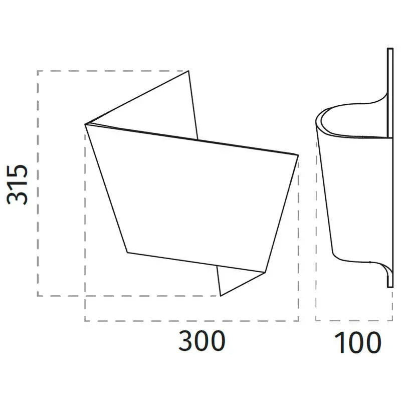 100% Light UK 2498 LED Wall Light | All Square Lighting