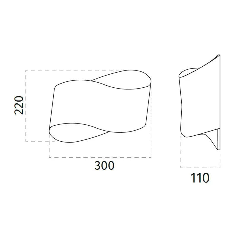 100% Light UK 2503 LED Wall Light | All Square Lighting
