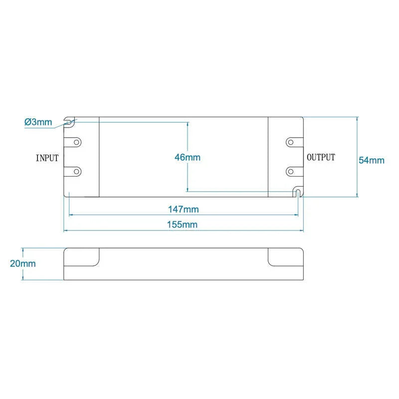 100% Light UK 30W 24V Dimmable IP20 LED Driver | All Square Lighting