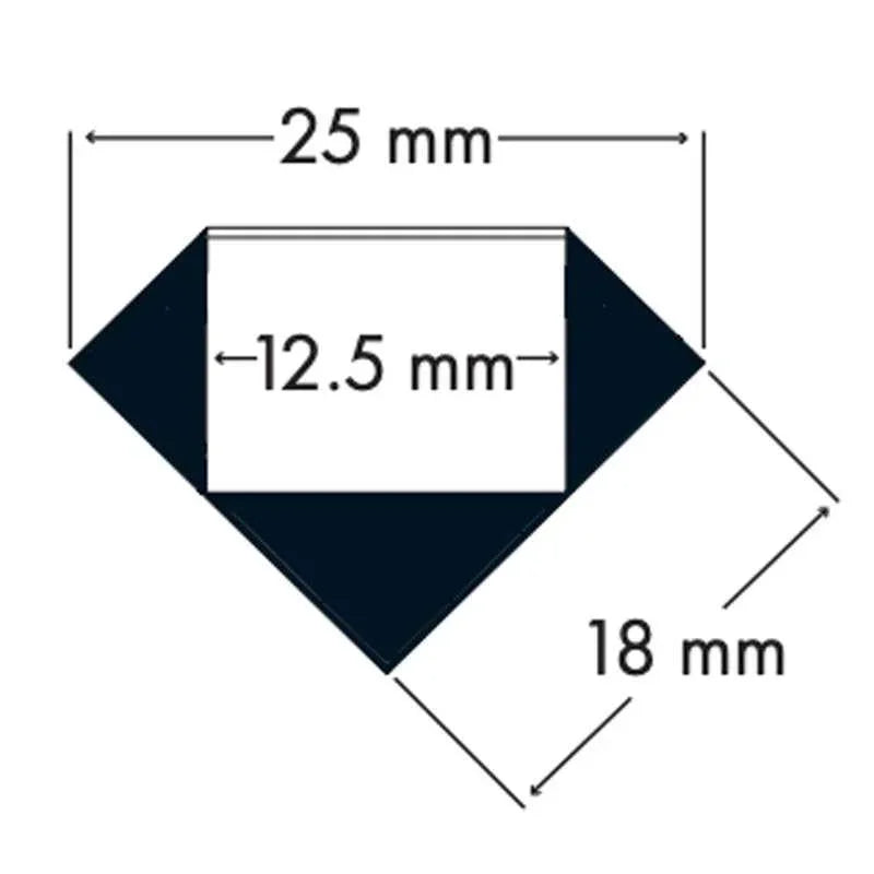 100% Light UK 45° Surface LED Profile | All Square Lighting