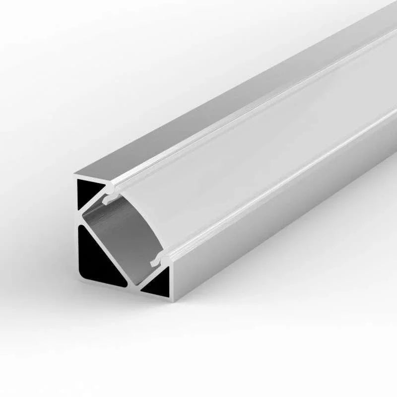100% Light UK 45° Surface LED Profile | All Square Lighting