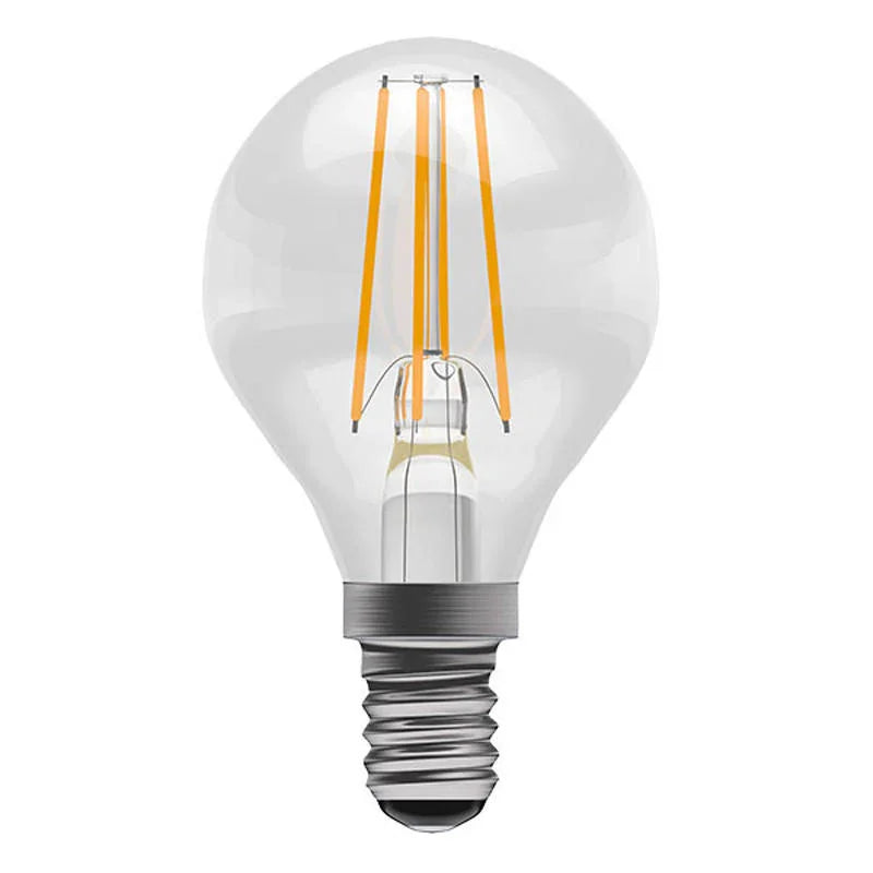 100% Light UK 3.3W SES Clear LED Filament Golf Ball Lamp | All Square Lighting