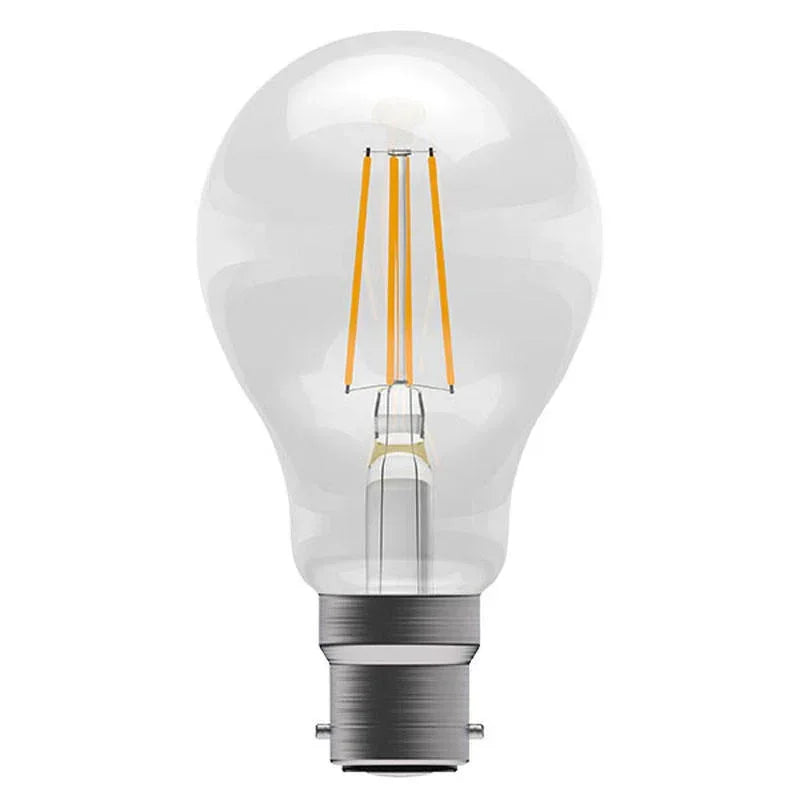 100% Light UK 5.7W BC Clear LED Filament GLS Lamp | All Square Lighting