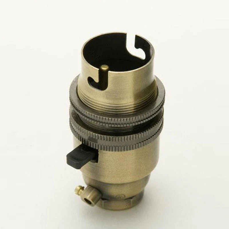 100% Light UK BC Switched Metal Lampholder | All Square Lighting