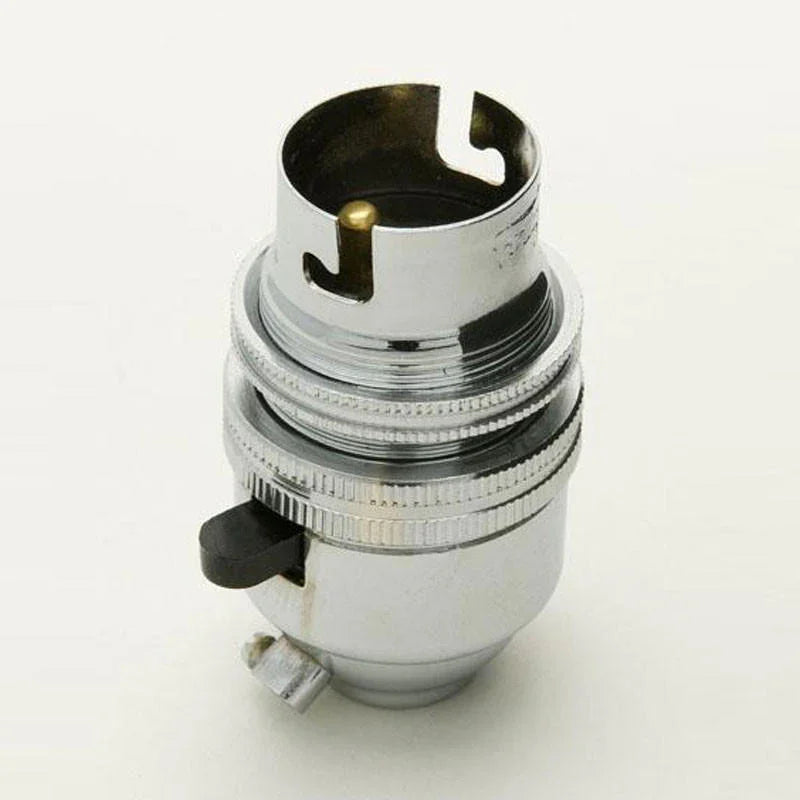 100% Light UK BC Switched Metal Lampholder | All Square Lighting
