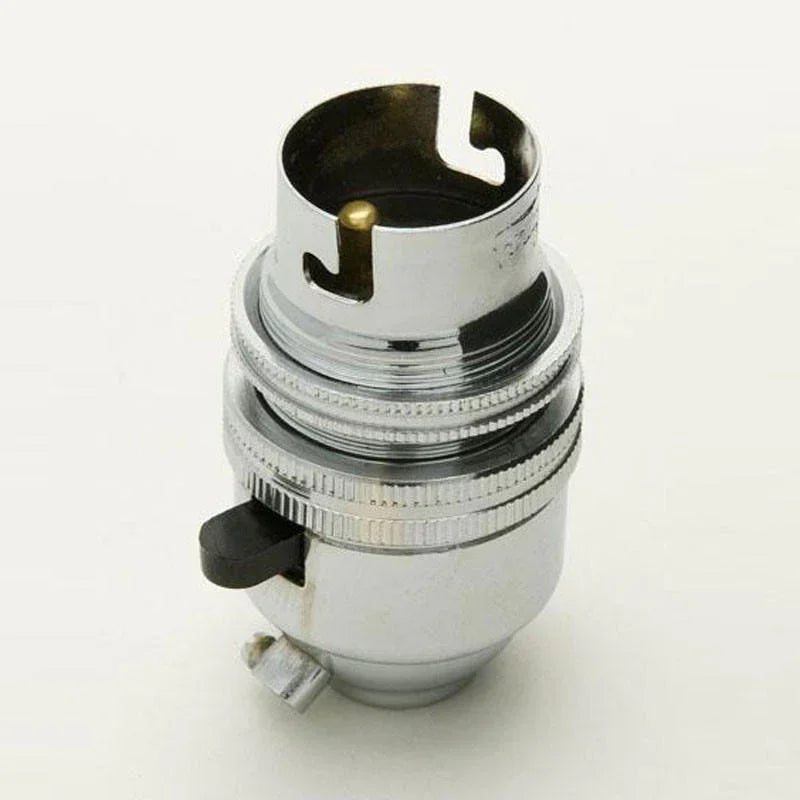 100% Light UK BC Switched Metal Lampholder | All Square Lighting