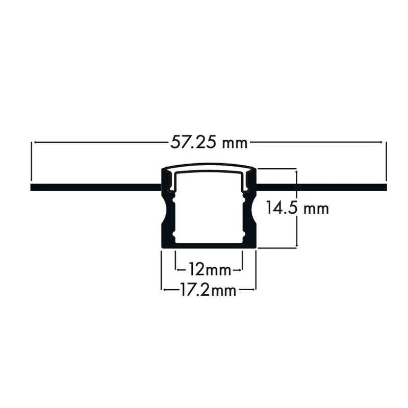 100% Light UK Deep Plaster In LED Profile | All Square Lighting