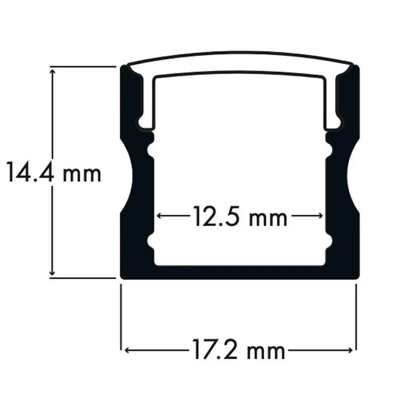 100% Light UK Deep Surface LED Profile | All Square Lighting