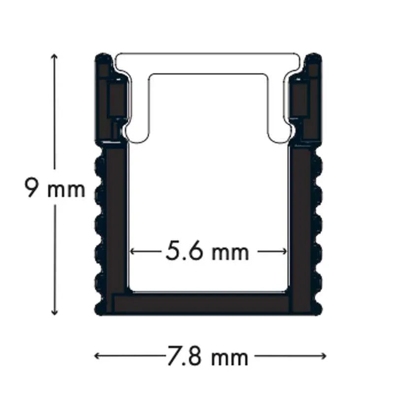 100% Light UK Micro Surface LED Profile | All Square Lighting