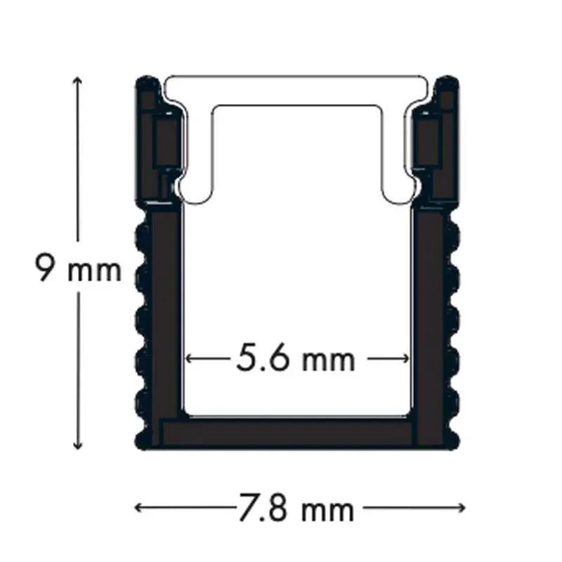 100% Light UK Micro Surface LED Profile | All Square Lighting