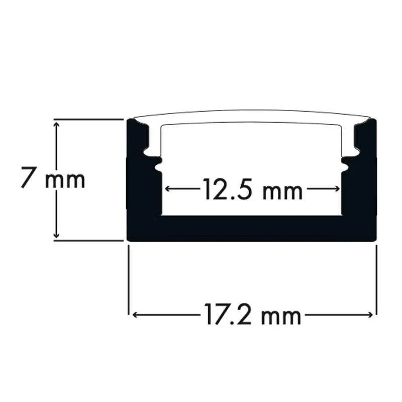 100% Light UK Shallow Surface LED Profile | All Square Lighting
