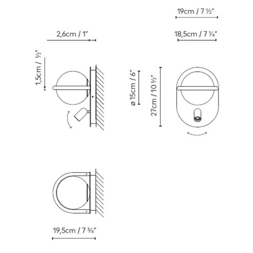 C_Ball 2L Wall Light