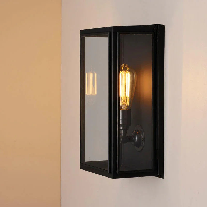 Original BTC Box Medium External Glass Wall Light | All Square Lighting