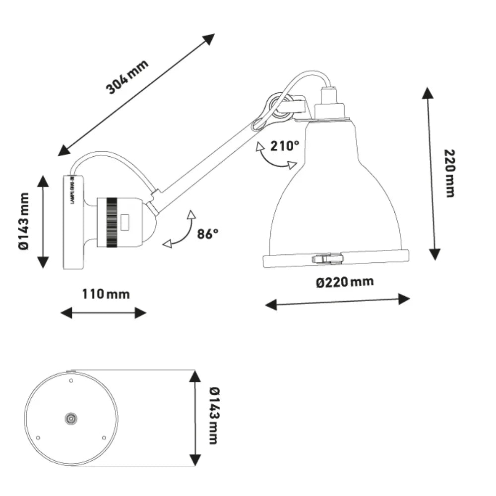 N°304 XL Outdoor Wall Light