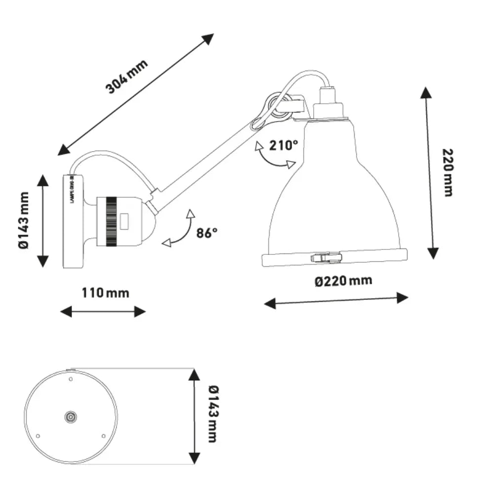 N°304 XL Outdoor Wall Light