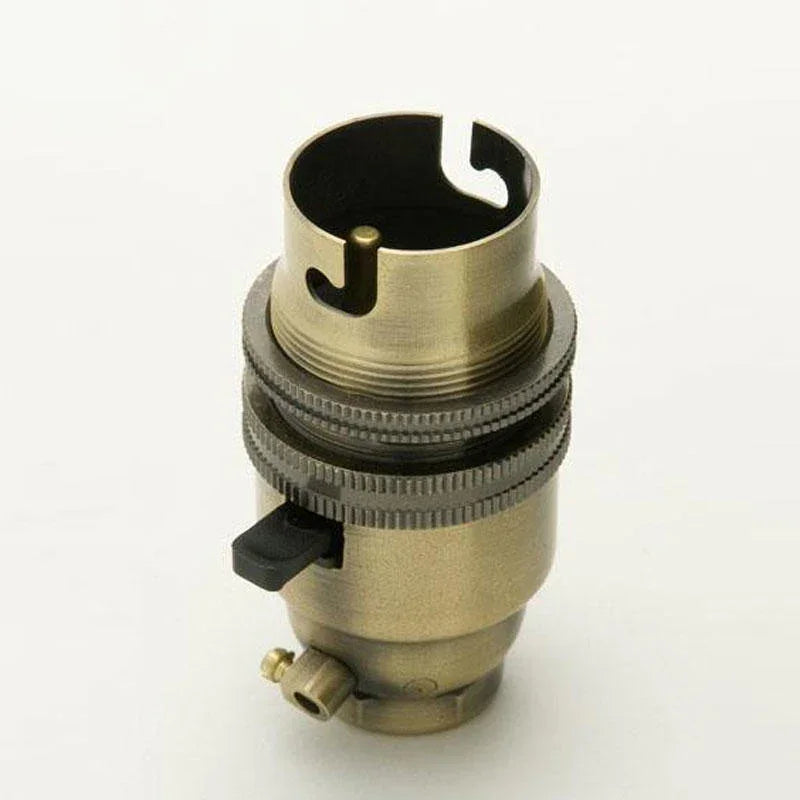 100% Light UK BC Switched Metal Lampholder | All Square Lighting