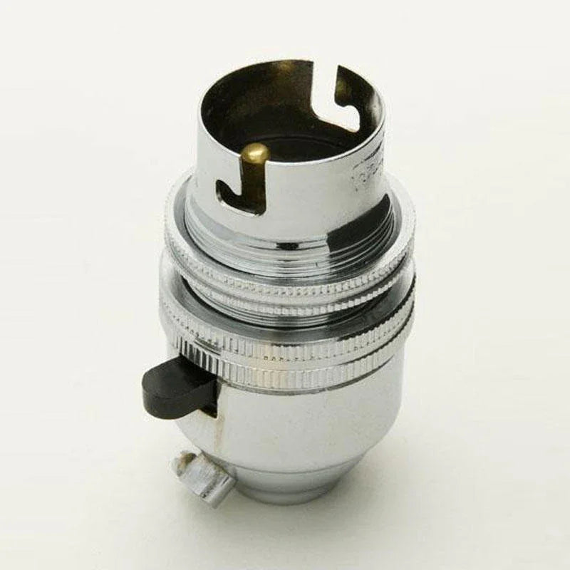 100% Light UK BC Switched Metal Lampholder | All Square Lighting