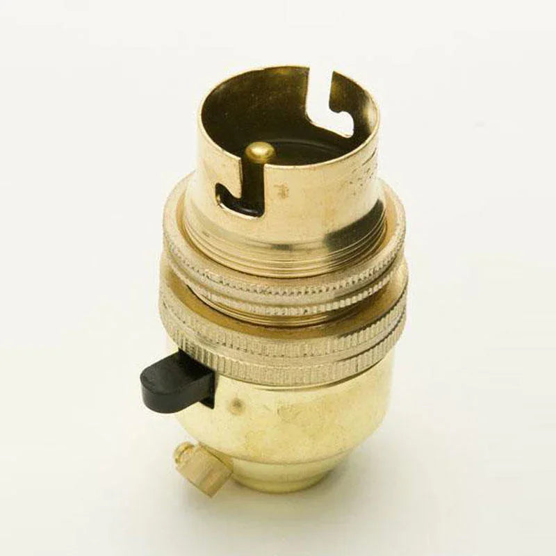 100% Light UK BC Switched Metal Lampholder | All Square Lighting