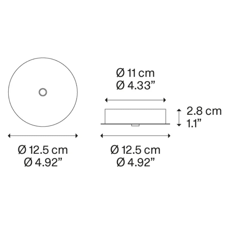 Lodes Single Standard Canopy | All Square Lighting