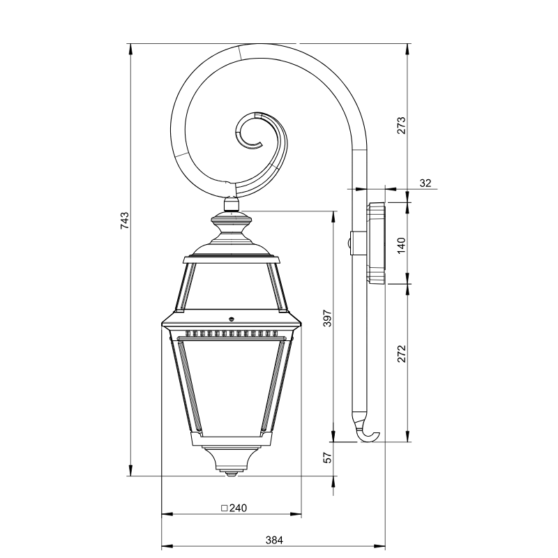 Avenue 2 N°2 Wall Light