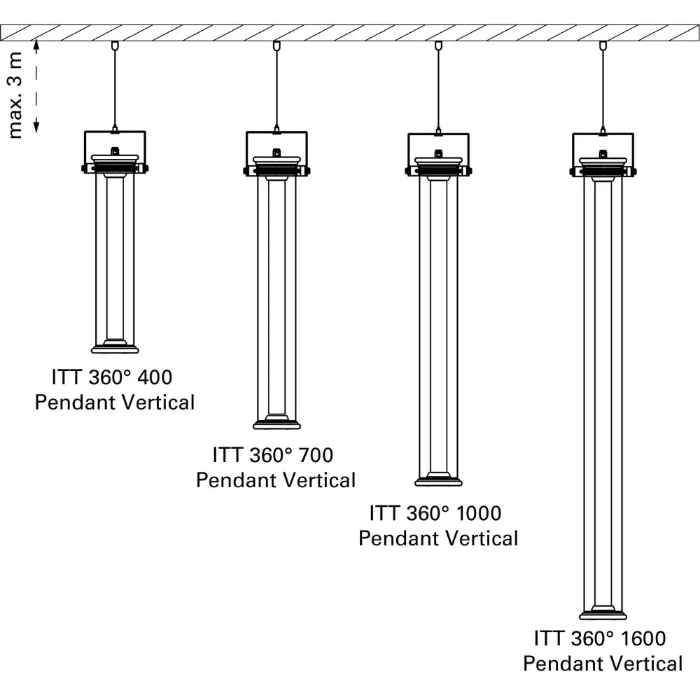 In The Tube 360° Vertical Pendant Light