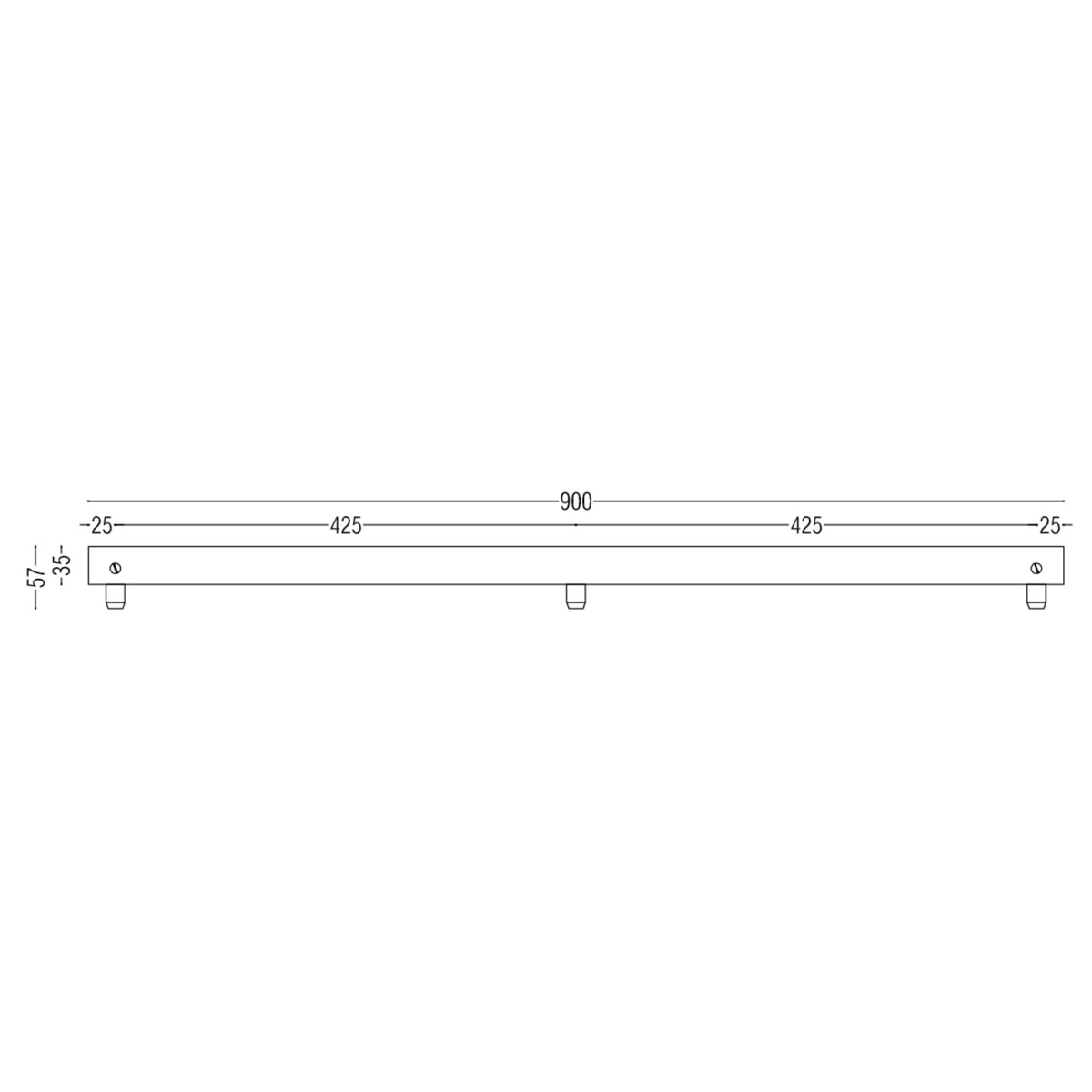 Pulo Long 900 X3 Grip Ceiling Rose