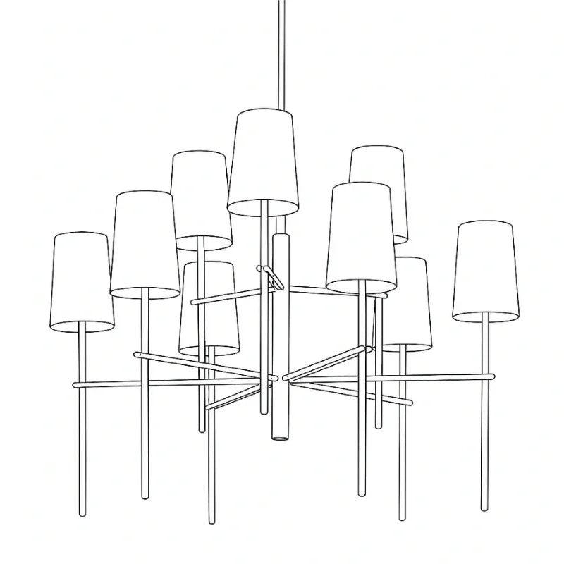 River 9 Chandelier Pendant Light