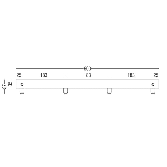 Pulo Long 600 X4 Grip Ceiling Rose