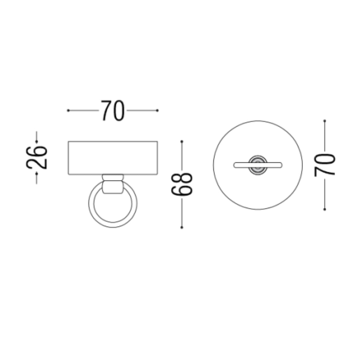 Box P Surface 7026 Ring Ceiling Rose