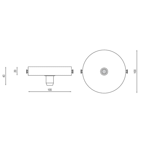 Pulo Box X1 Grip Ceiling Rose