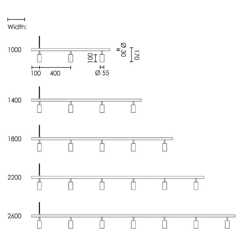RUBN Long John Pendant Light | All Square Lighting