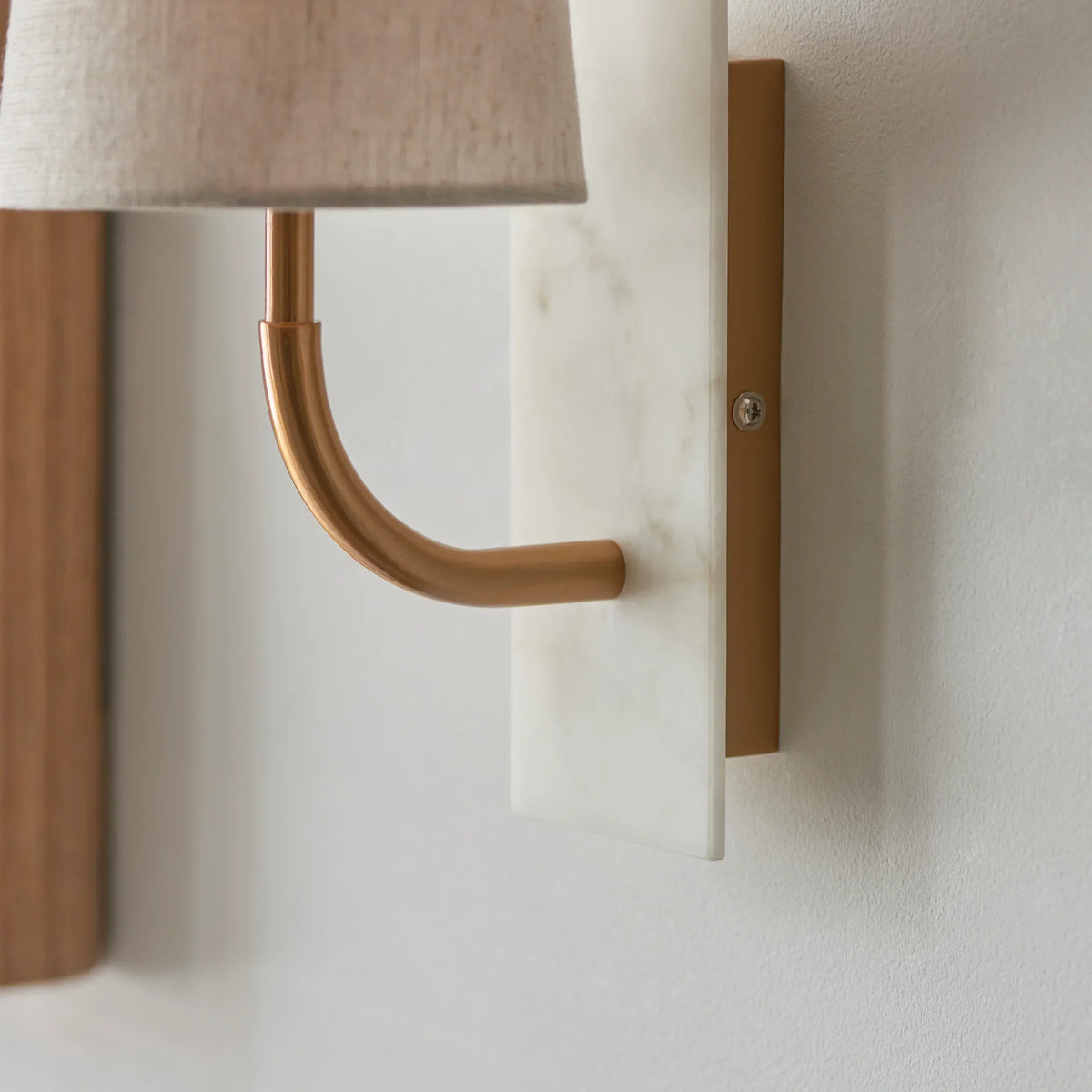 Marceline Curved Marble Arm Wall Light