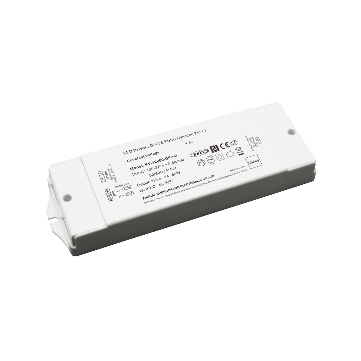 60W 24V DALI-2 Dimmable IP20 LED Driver