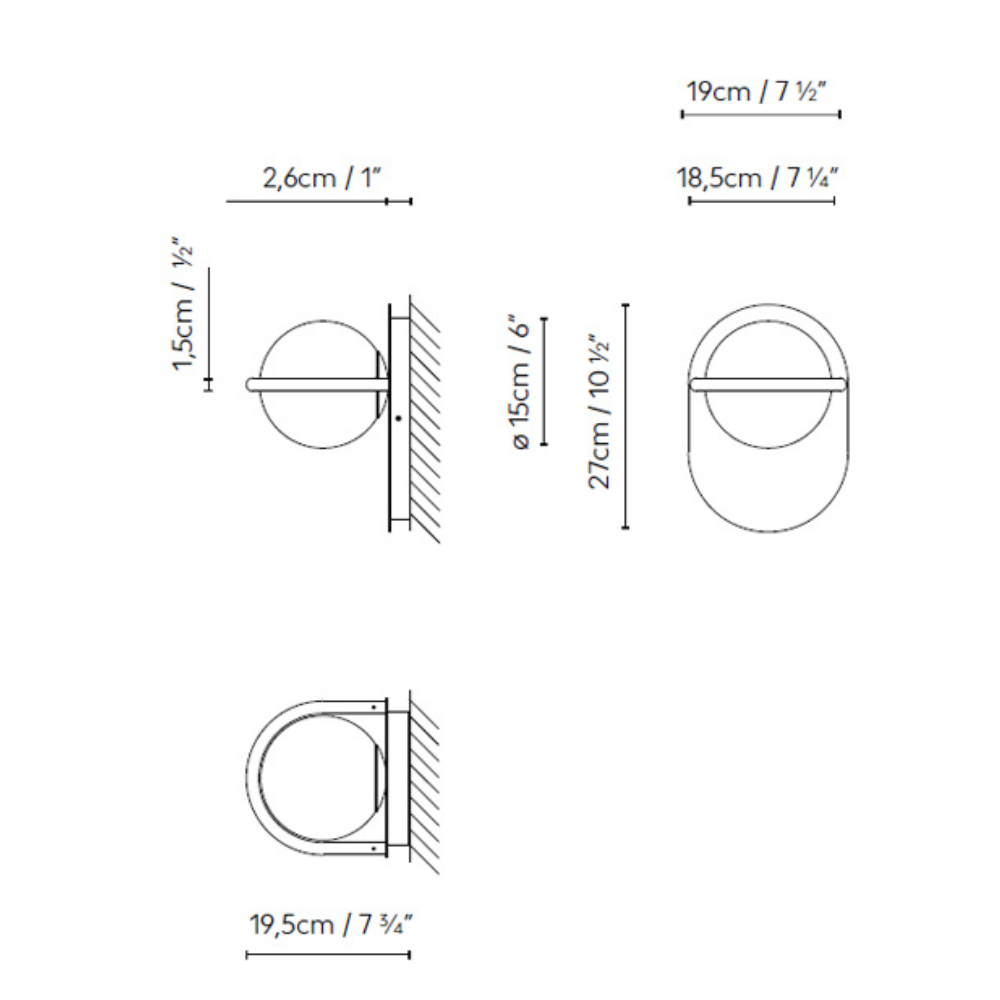 C_Ball 1L Wall Light